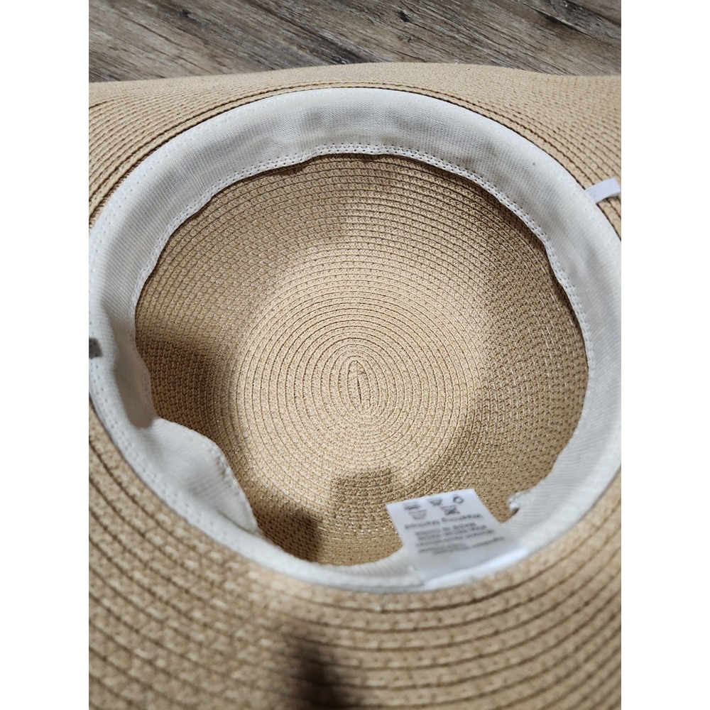 Wide Brim Floppy Summer Sun Beach Hat Derby Vacation elegant paper weave black - Picture 15 of 16